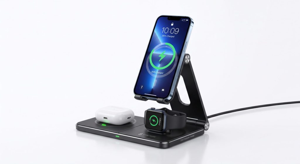 3-in-1 Foldable Magnetic Wireless Charger